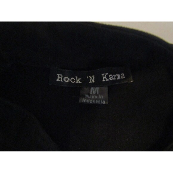 Rock ‘N Karma Moto Jacket NWOT Black Faux Leather Biker Elbow Patches Size M - Picture 7 of 8